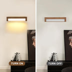 Wall Light - Wood Frame, Warm Light