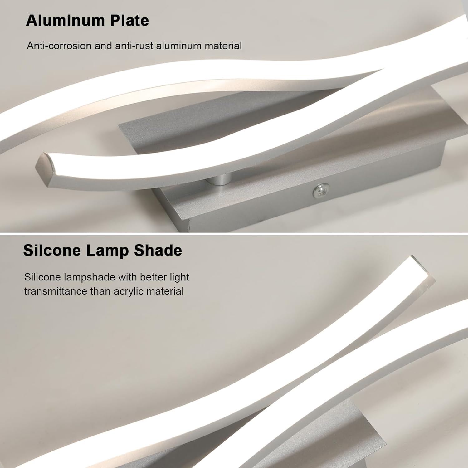 Wall Light - Silver Aluminium Frame, Tunable