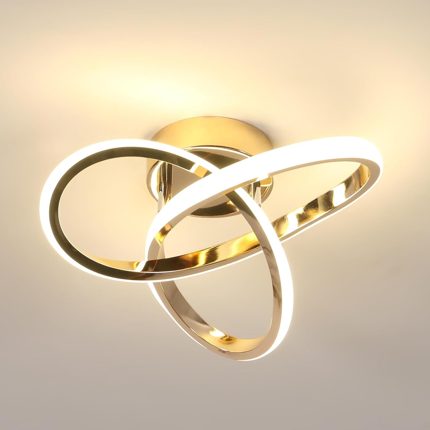 Ceiling Light - Gold Aluminium Frame, Natural Light