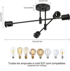 Ceiling Light - Black Metal Frame