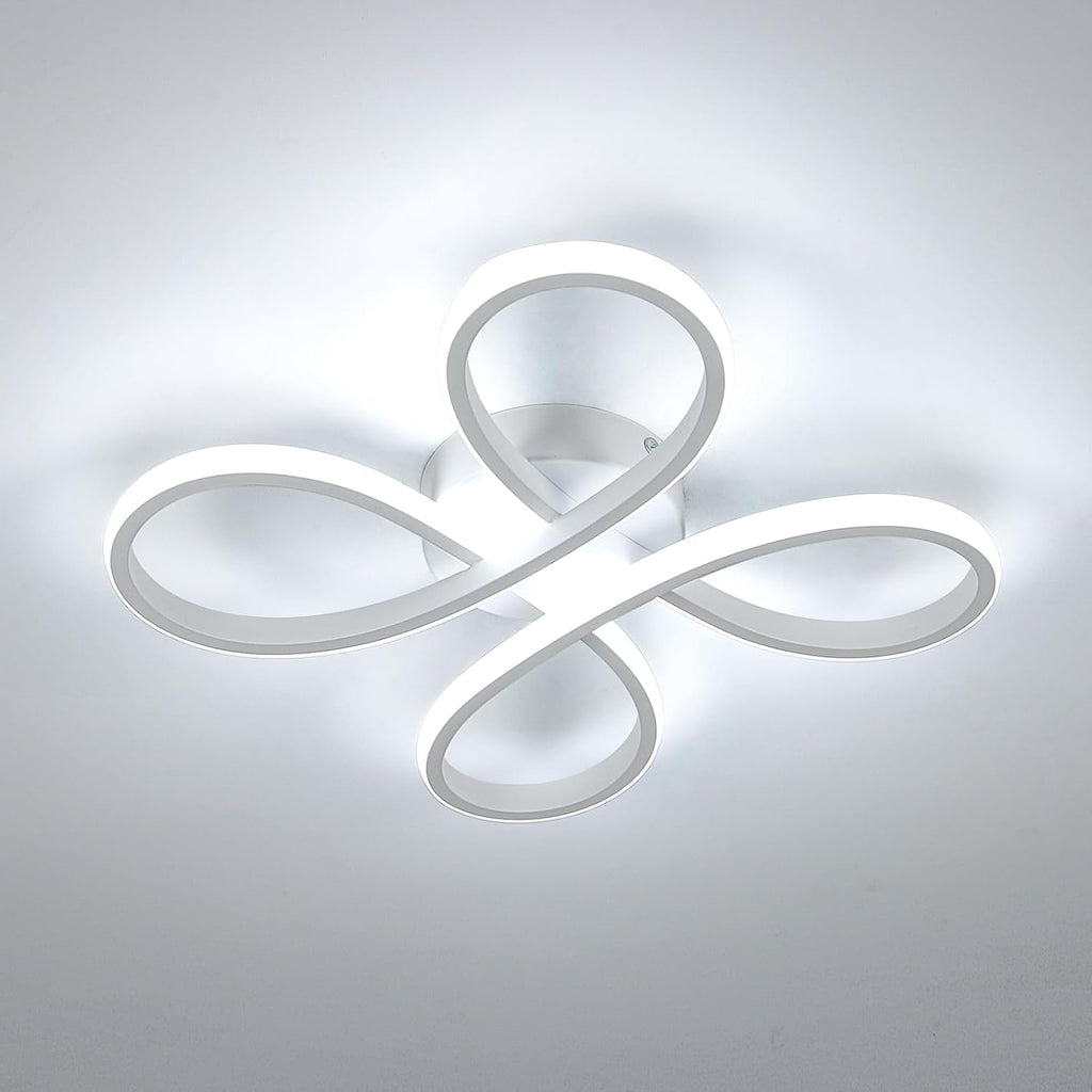 Deckenleuchte - Weißer Aluminiumrahmen, Weißes Licht