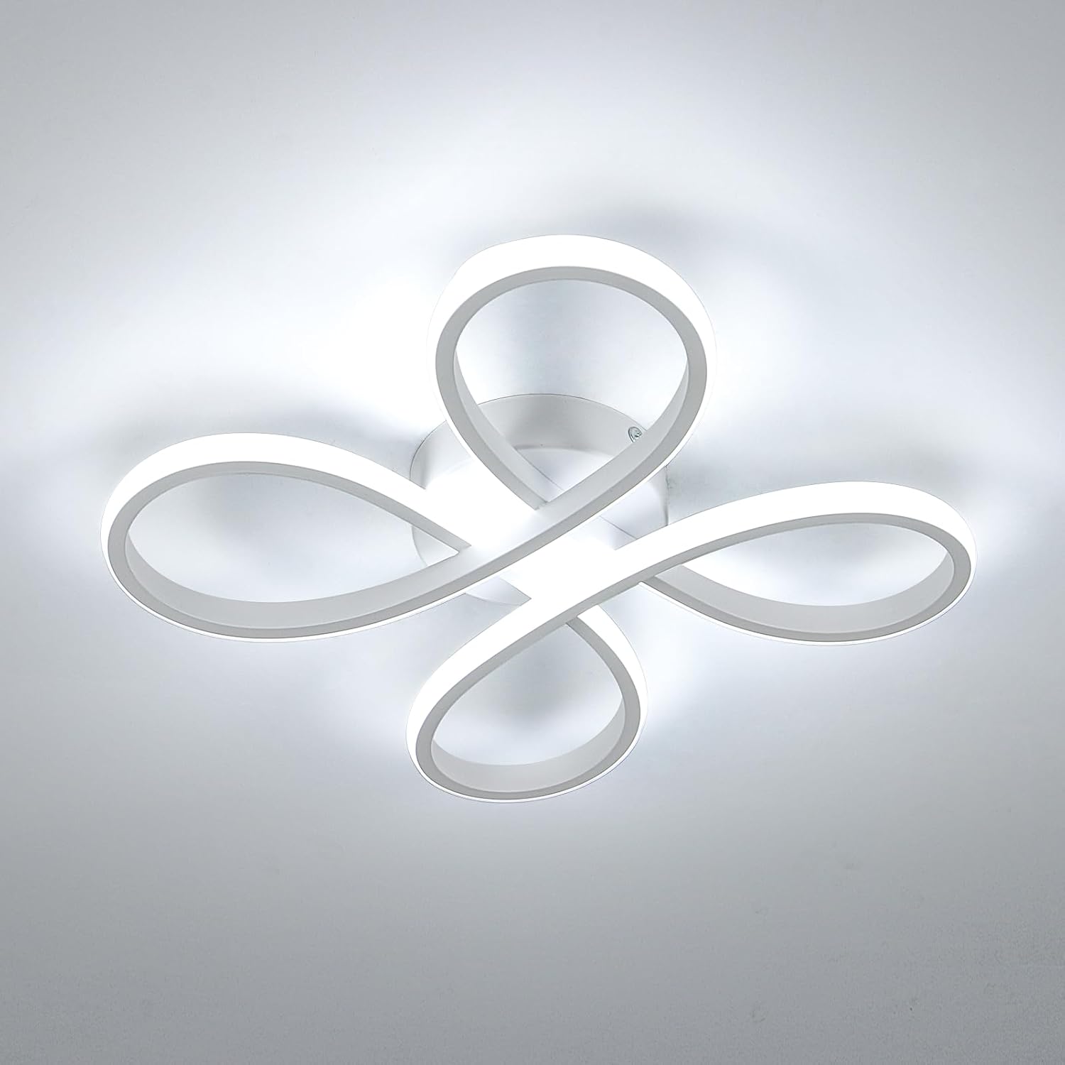 Deckenleuchte - Weißer Aluminiumrahmen, Weißes Licht