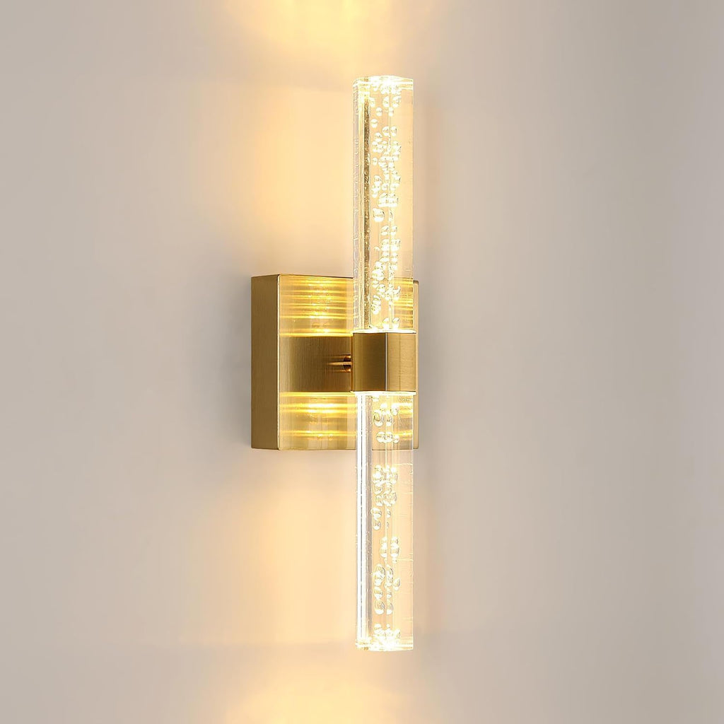 Wall Light - Gold Acrylic Frame, Warm Light