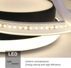 Ceiling Light - Black & White Aluminium Frame, Natural Light