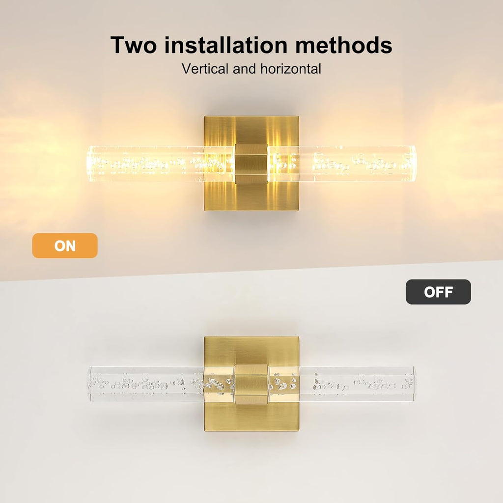 Wall Light - Gold Acrylic Frame, Warm Light