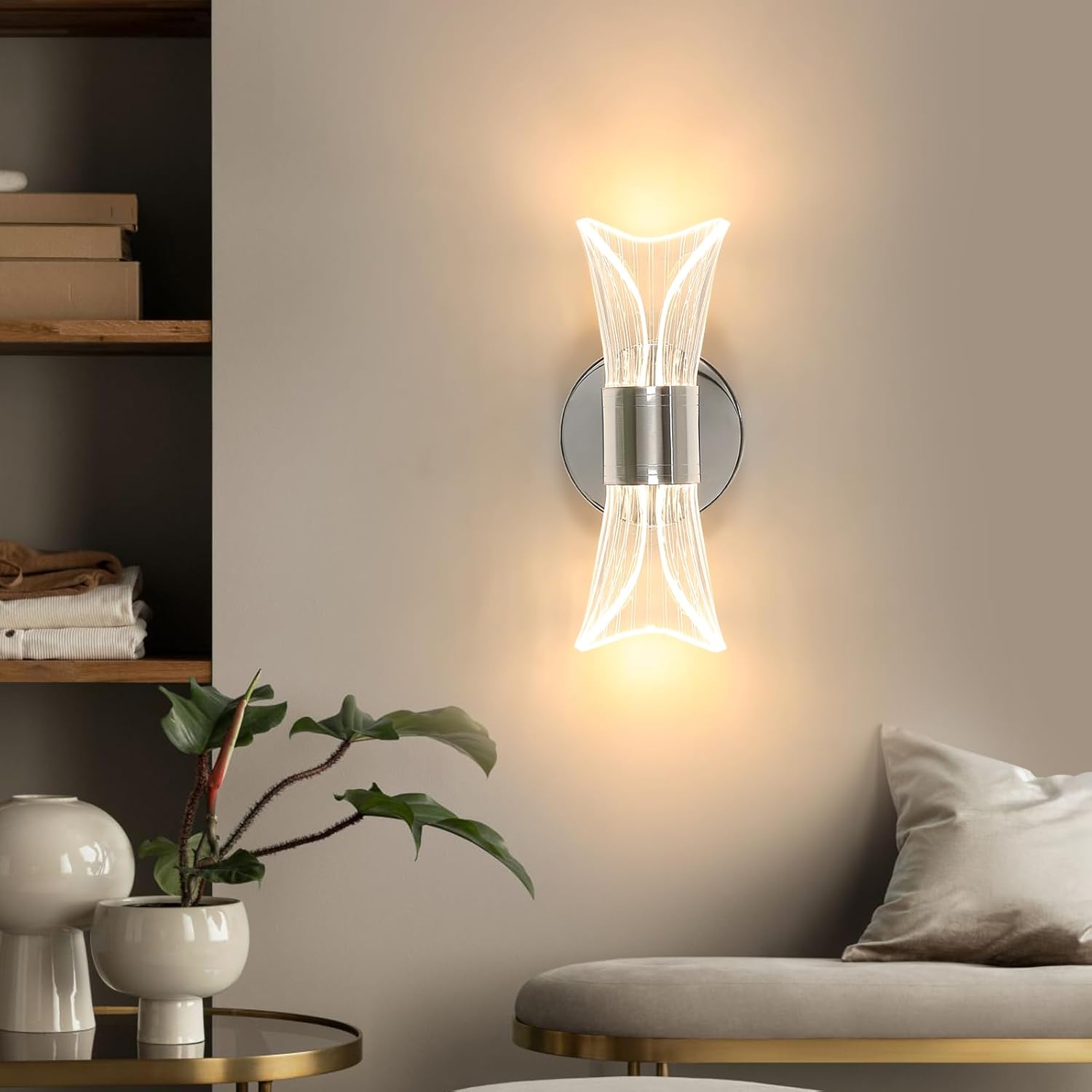 Wall Light - Chrome Acrylic Frame, Tunable