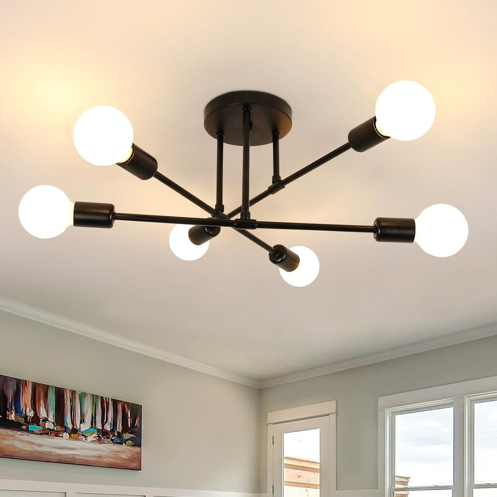 Ceiling Light - Black Metal Frame