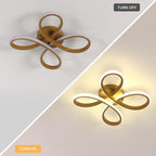 Deckenleuchte – Goldener Aluminiumrahmen, Naturlicht