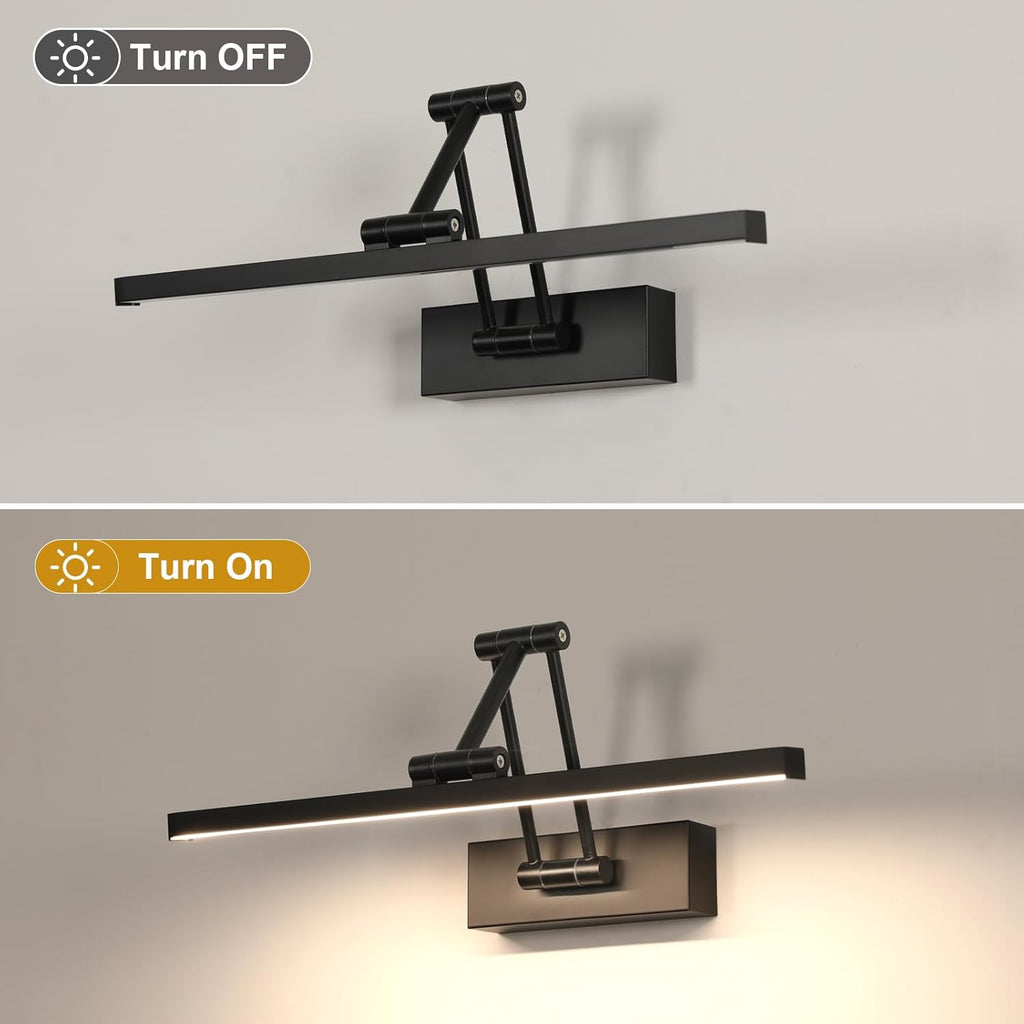 Wall Light - Black Metal Frame, Natural Light