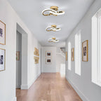 Ceiling Light - Gold Aluminium Frame, White Light