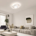 Ceiling Light - White Metal Frame, Natural Light