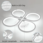 Ceiling Light - White Acrylic Frame, White Light