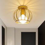 Ceiling Light - Gold Metal Frame