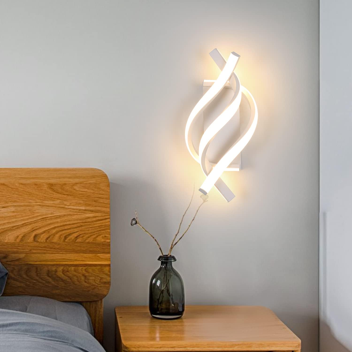 Wall Light - White Aluminium Frame, Warm Light
