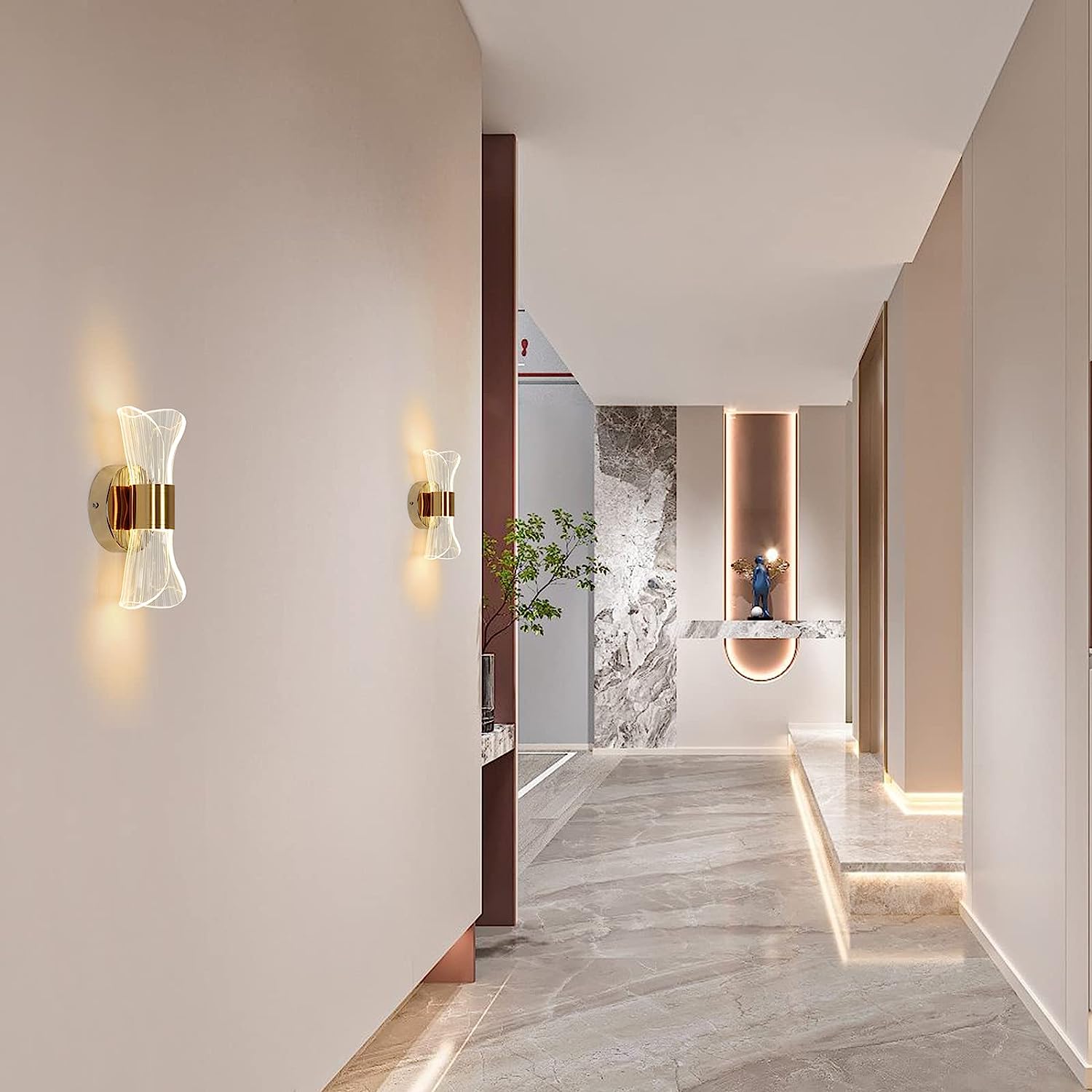 Wall Light - Gold Acrylic Frame, Tunable