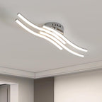 Ceiling Light - Silver Aluminium Frame, Natural Light