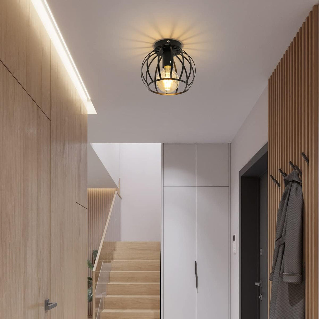 Ceiling Light - Black Metal Frame