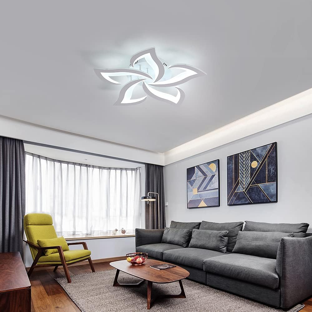 Ceiling Light - White Acrylic Frame, Tunable and Dimmable