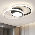 Ceiling Light - Black & White Metal Frame, Natural Light