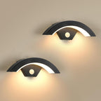 Wall Light - U-Shaped, Black Metal Frame, Warm Light