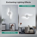 Wall Light - Chrome Aluminium Frame, White Light