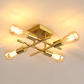 Ceiling Light - Gold Metal Frame
