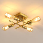 Ceiling Light - Gold Metal Frame