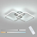 Ceiling Light - Silver Aluminium Frame, Tunable and Dimmable
