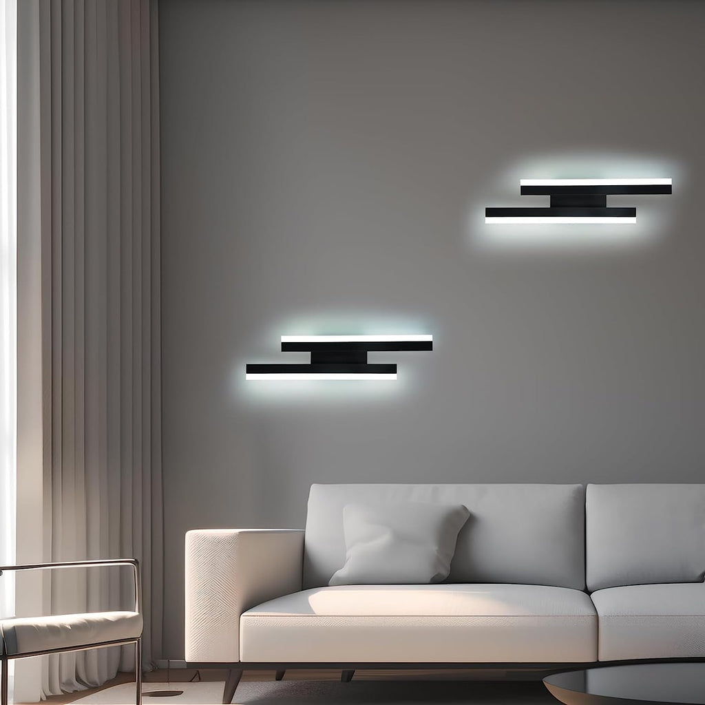 Wall Light - Black Acrylic Frame, White Light