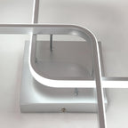 Ceiling Light - Silver Aluminium Frame, White Light