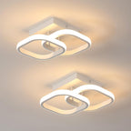 Ceiling Light - White Aluminium Frame, Warm Light