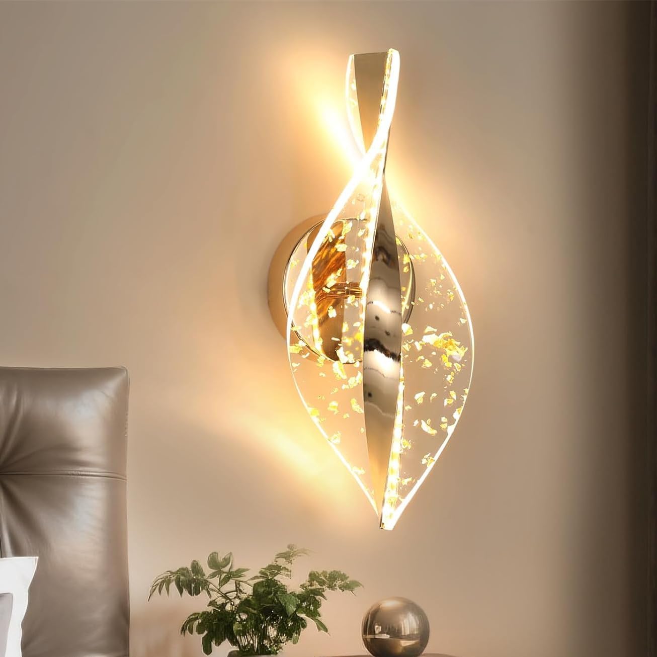 Wall Light - Gold Acrylic Frame, Tunable