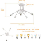 Ceiling Light - White Metal Frame