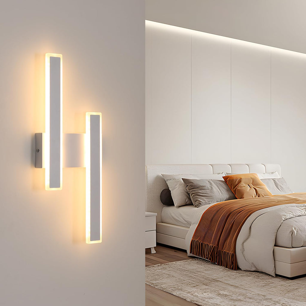 Wall Light - White Acrylic Frame, Warm Light