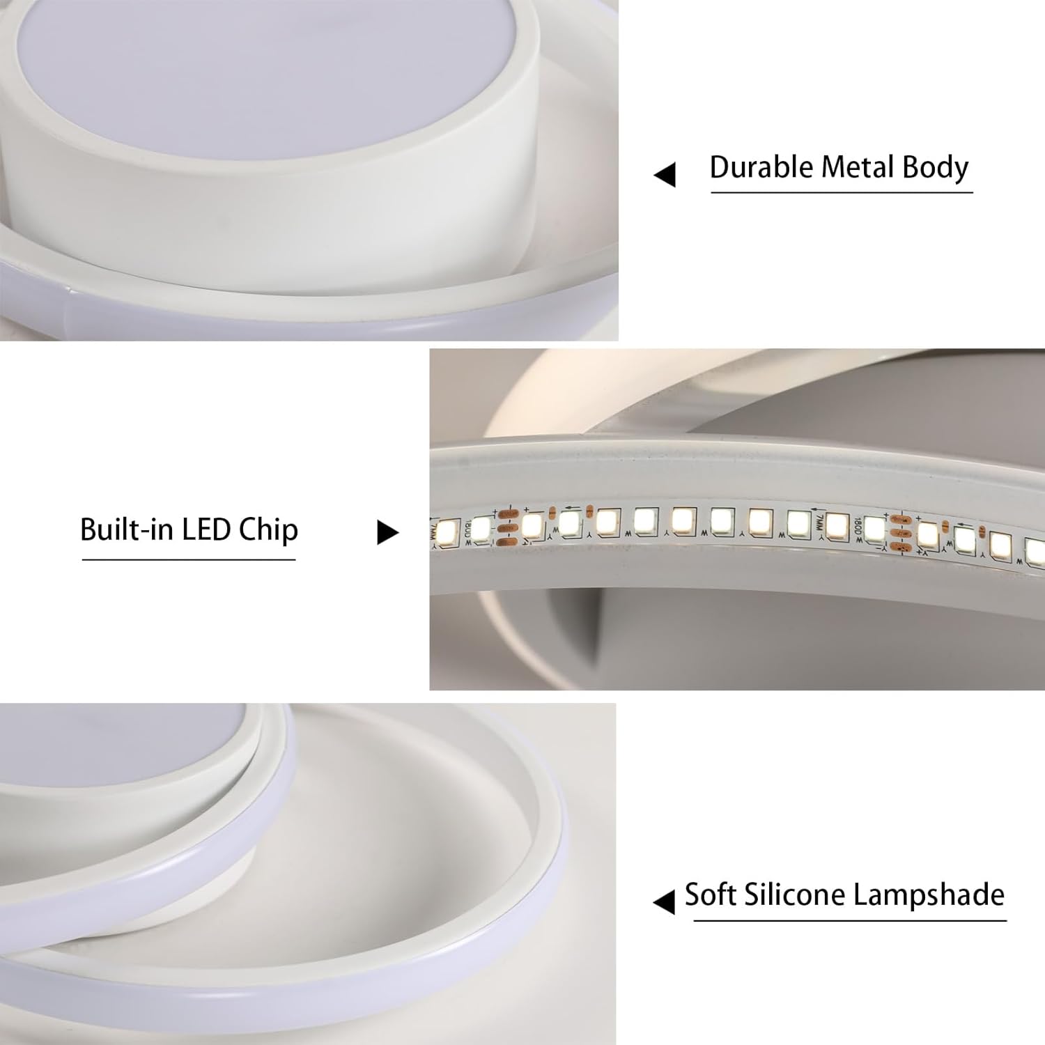 Ceiling Light - White Aluminium Frame, Natural Light