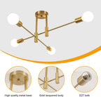 Ceiling Light - Gold Metal Frame