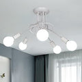 Ceiling Light - White Metal Frame