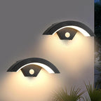 Wall Light - U-Shaped, Black Metal Frame, Warm Light