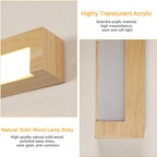 Wall Light - Wood Metal Frame, Warm Light