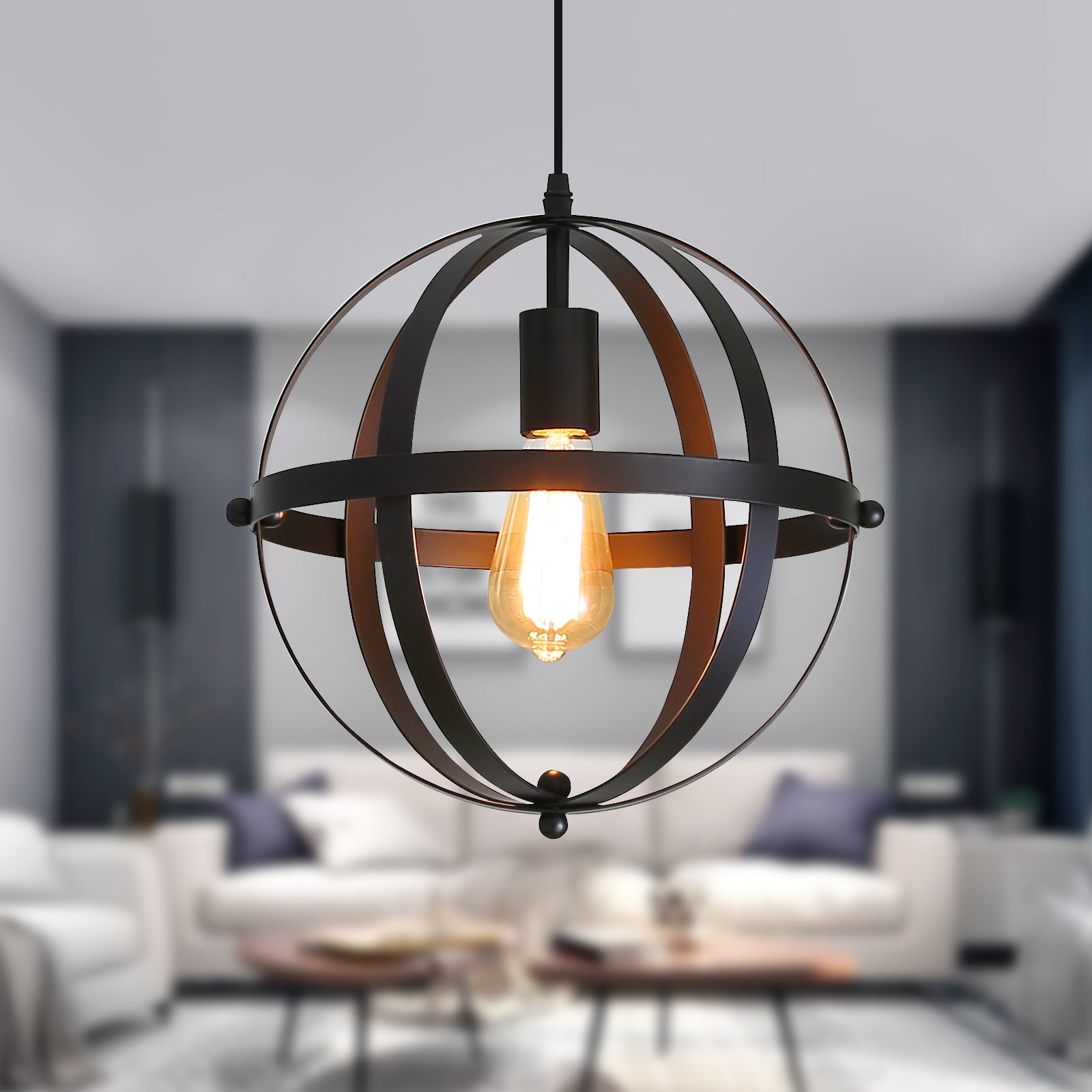 Chandeliers - Black Metal Frame