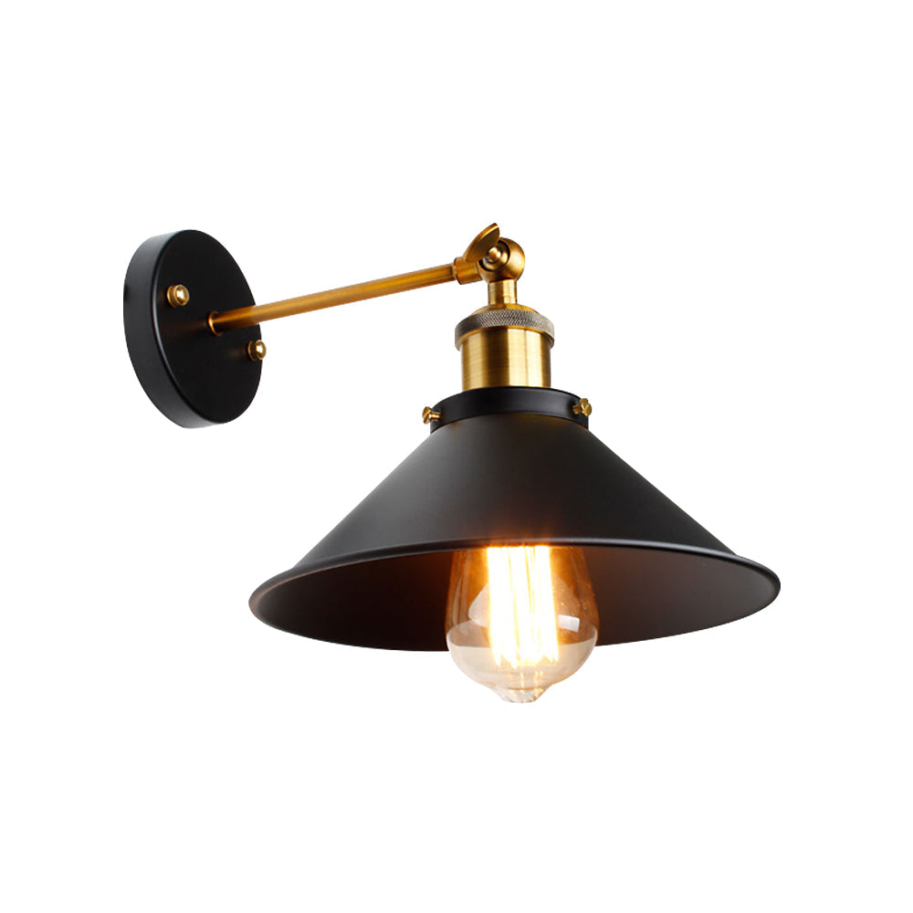 Wall Light - Black & Gold Metal Frame