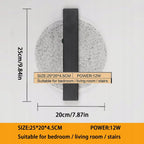 Wandleuchte – Acrylrahmen Schwarz, Warmlicht