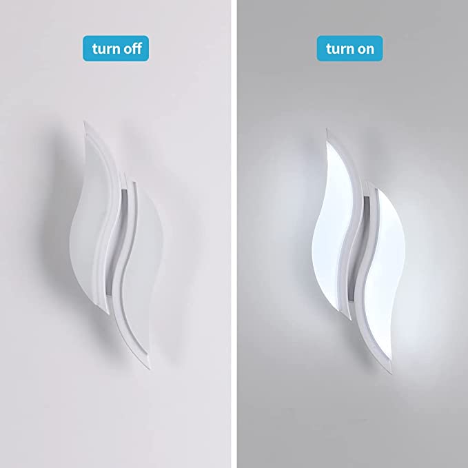 Wall Light - White Acrylic Frame, White Light
