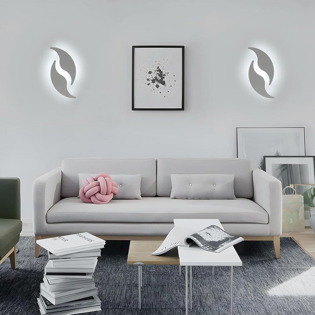 Wall Light - White Aluminum Frame, White Light