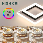 Ceiling Light - Black & White Acrylic Frame, Natural Light