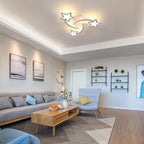 Ceiling Light - White Acrylic Frame, Warm Light