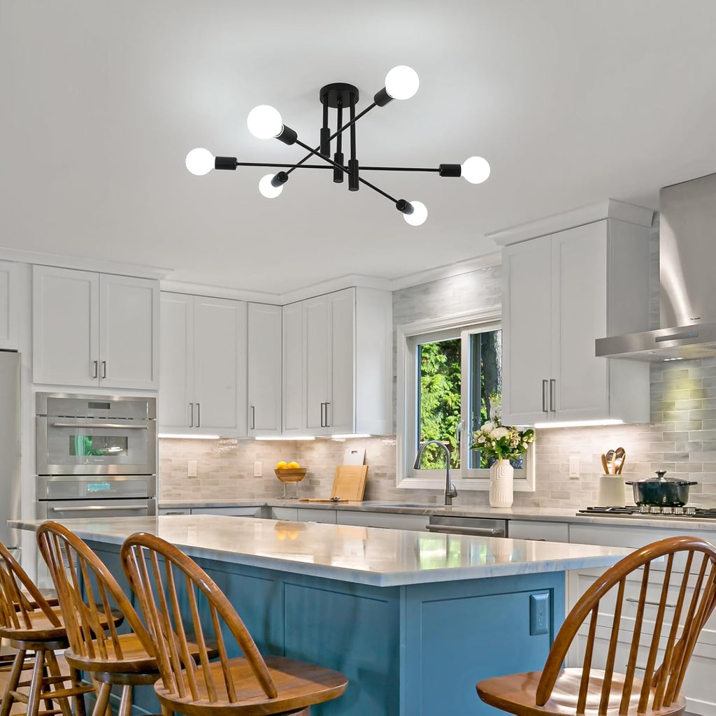 Ceiling Light - Black Metal Frame