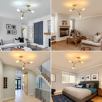 Ceiling Light - Gold Metal Frame