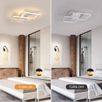 Ceiling Light - White Aluminium Frame, Warm Light