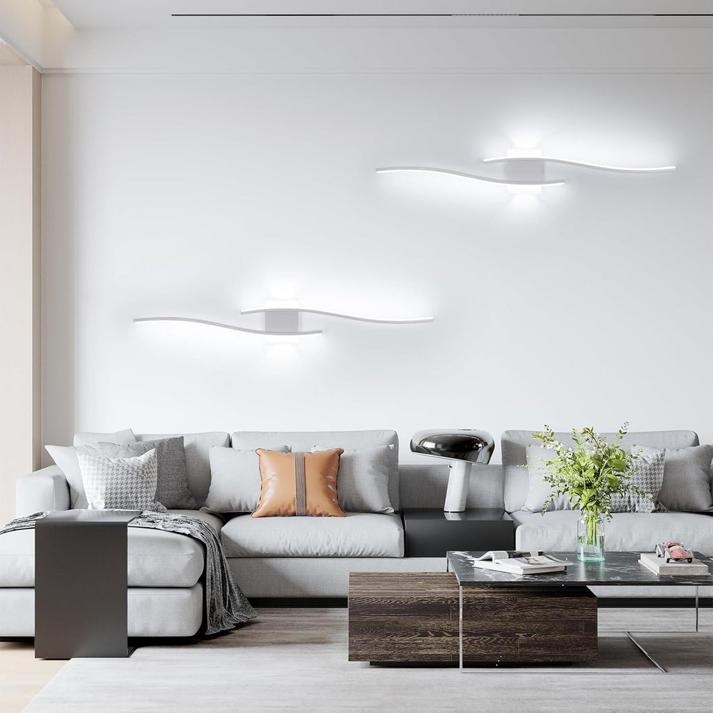 Wall Light - White Aluminium Frame, White Light